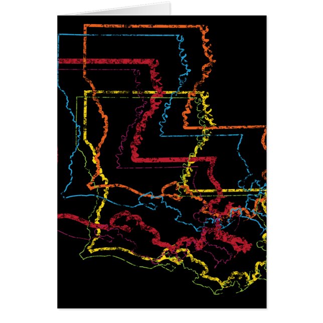 Cartão blur do orgulho da Louisiana (Frente)