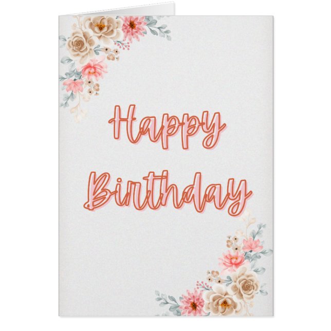 Cartão Blush Blooms (Frente)