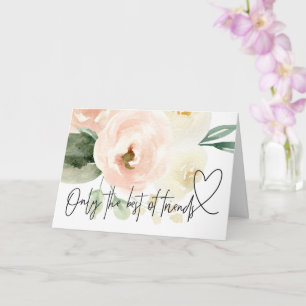 Cartão Blush Floral Pregnancy Baby Reveal Presente para A