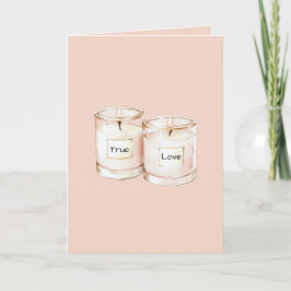 Cartão Blush Pink Candles True Love