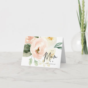 Cartão Blush Pink Floral para a minha Mãe no meu presente
