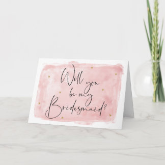 Cartão Blush Watercolor Você Será A Minha Placa Da Brides