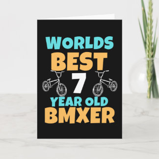 Cartão BMX 7 Year Old Birthday Party Costume