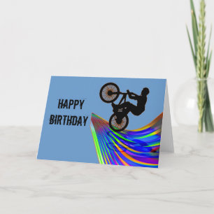 Cartão BMX na Estrada Arco-íris