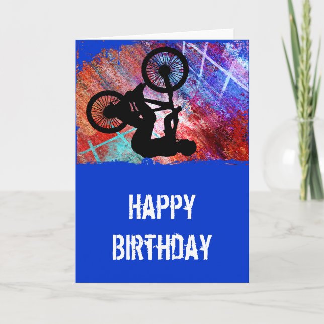 Cartão BMX sobre Rusty Grunge (Frente)