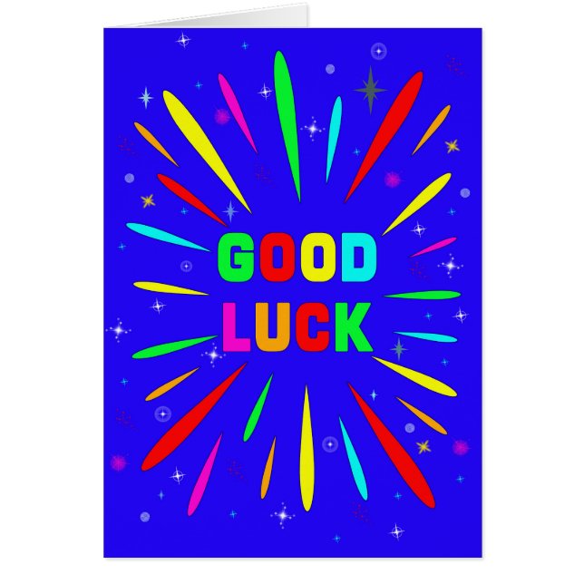 Cartão Boa explosão de sorte (Frente)