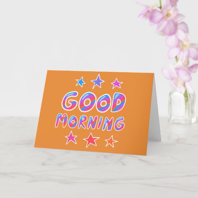 Cartão BOA MANHÃ Legal  Coloridas PERSONALIZADAS (Orquídea)