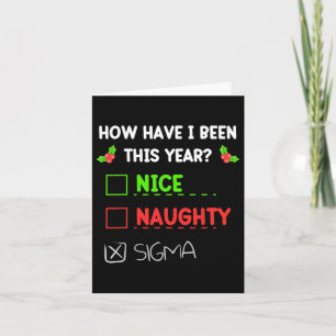 Cartão Boa Noite De Sigma, Gen Z Engraçado De Natal Para 