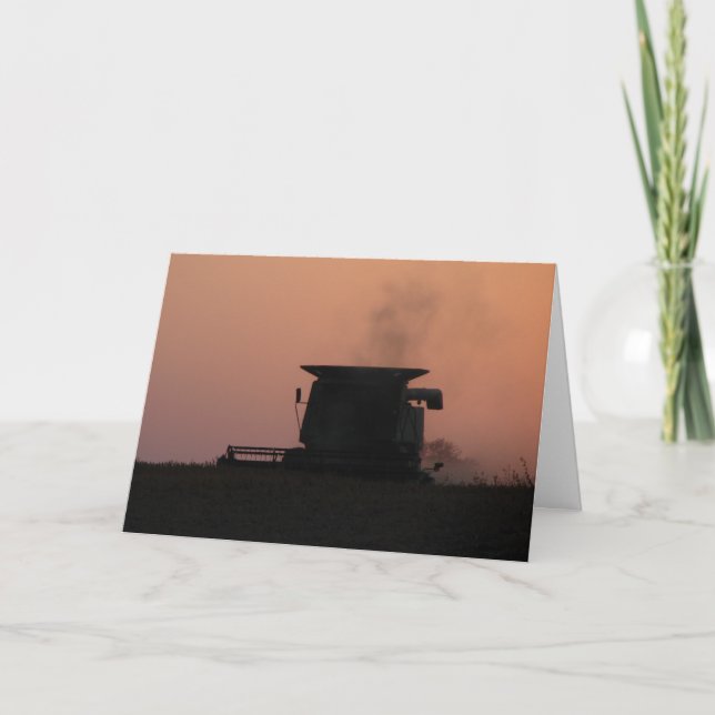 Cartão Boa Sorte Com A Colheita! (Frente)