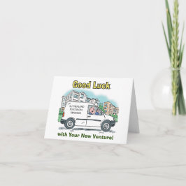 Cartão Boa sorte com o novo empreendimento empresarial
