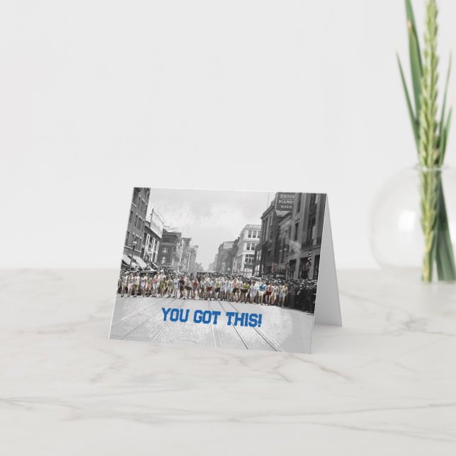 Cartão Boa Sorte de Runner (Frente)