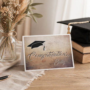 Cartão Boa sorte formatura Gorro 