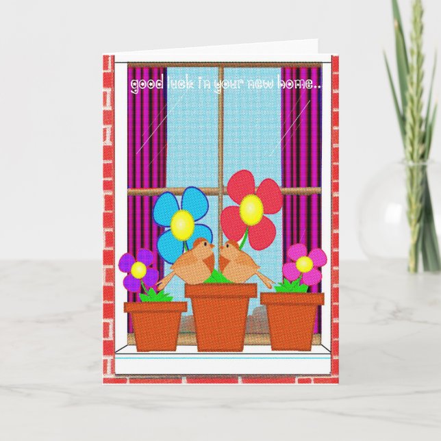 Cartão Boa sorte na sua nova casa (Frente)