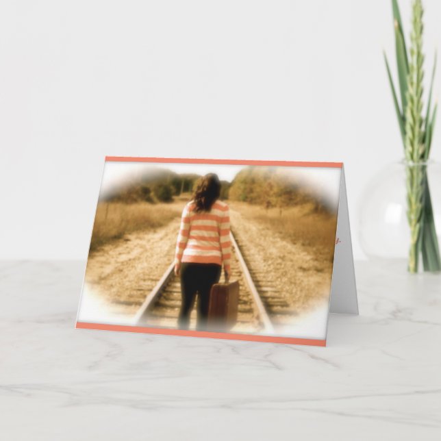 Cartão Boa sorte na sua nova jornada (Frente)