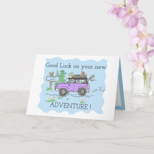 Cartão Boa sorte para a felicidade futura (Orquídea)