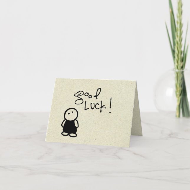 Cartão boa sorte pequena de wobblies (Frente)