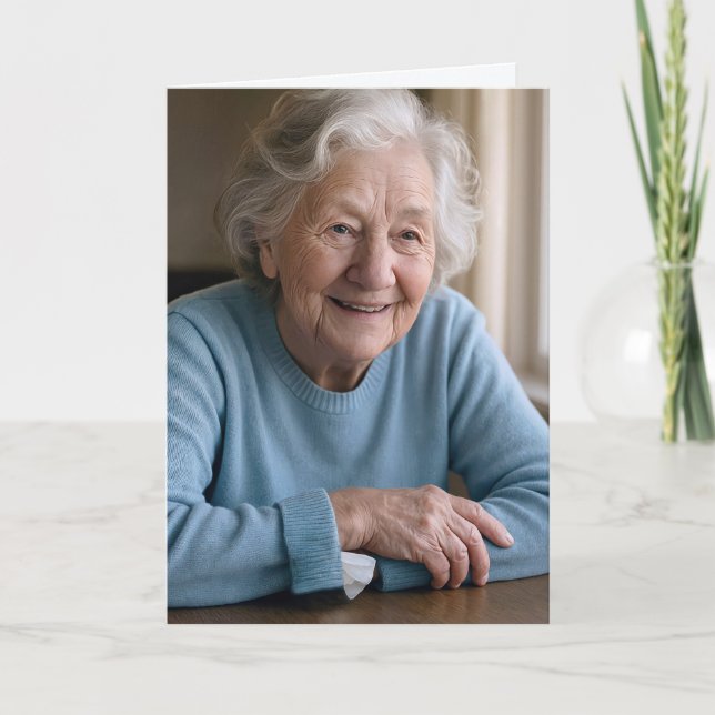 Cartão Boa Velhinha Por Ter Velho Aniversário (Frente)