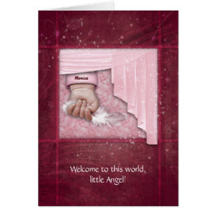 Cartão Boa vinda a este mundo, anjo pequeno