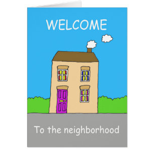 Cartão Boa vinda à vizinhança