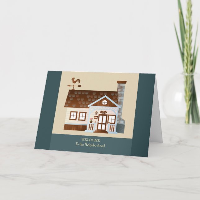 Cartão Boa vinda à vizinhança (Frente)