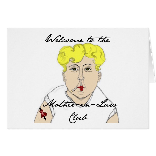 Cartão Boa vinda ao clube da sogra (Frente horizontal)