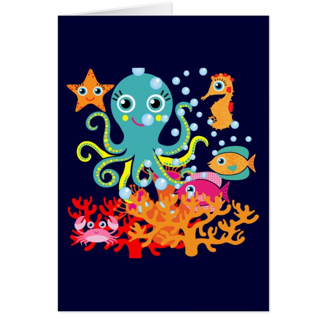 Cartão Boa vinda ao oceano (Frente)