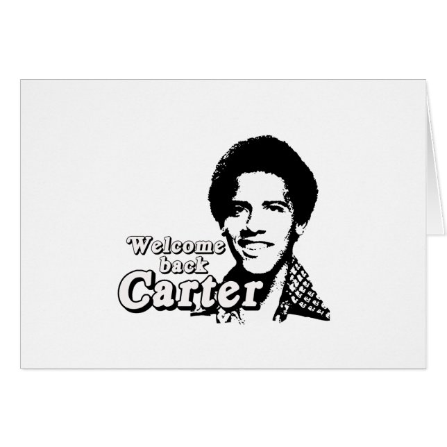 Cartão Boa vinda para trás Carter (Frente Horizontal)