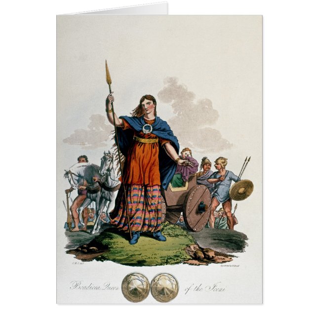 Cartão Boadicea, rainha do Iceni (Frente)