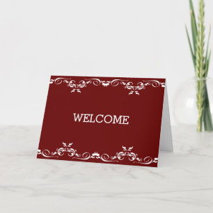 Cartão Boarder Marrom personalizado bem-vindo