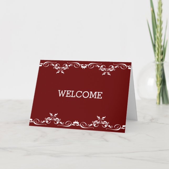 Cartão Boarder Marrom personalizado bem-vindo (Frente)