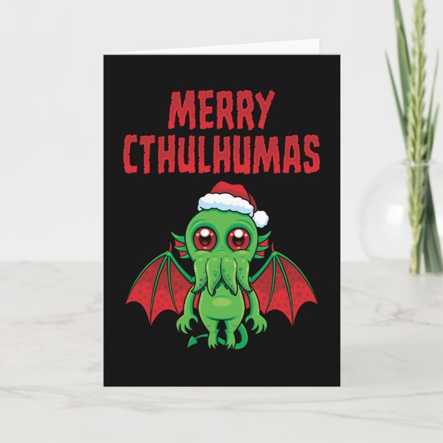 Cartão Boas Festas de Cthulhmas (Frente)