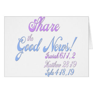 Cartão Boas notícias da testemunha de Jeová