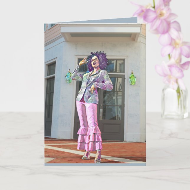 Cartão Boas saudações do Vazio Africano/Afro-Americano (Orquídea)