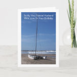 Cartão Boat Personated Husband Aniversário<br><div class="desc">Cartão de saudação, cartão de aniversário de marido catamaran. Personalize este cartão de aniversário com qualquer texto e envie-o para você ou faça o download instantâneo para o seu dispositivo móvel. Se precisar de ajuda para personalizar, entre em contato conosco através do link desta página. Cartão de aniversário personalizado do...</div>