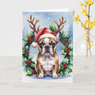Cartão Boate francês Cachorro saudação de Natal