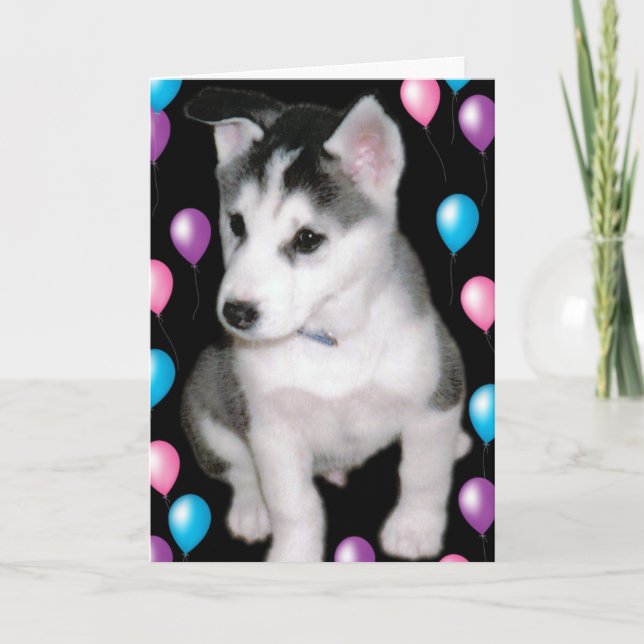 Cartão Bob e balões (Frente)