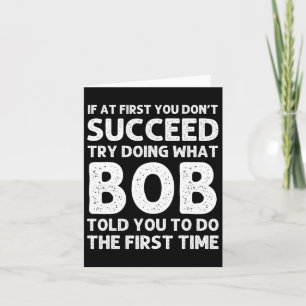 Cartão Bob Gift Nome Personalizado Aniversário Engraçado