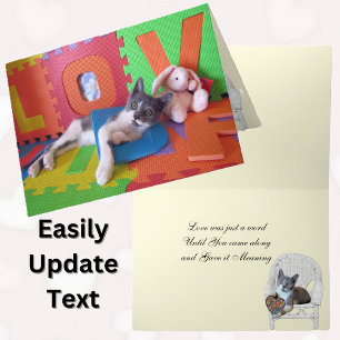Cartão Bob The Cat's Purrfect Words Namorados Card