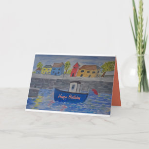 Cartão Bobby Boat Birthday Card add text/name