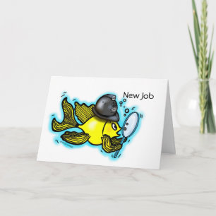 Cartão BOBBY FISH funny british policeman Greeting Card