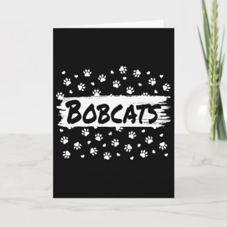 Cartão Bobcats Mascote Espírito Escolar Homens Mulheres L