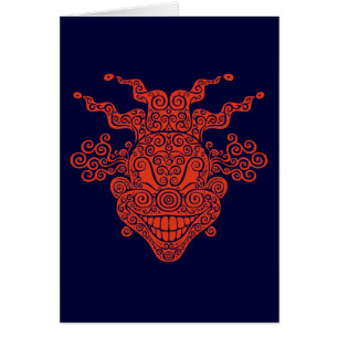 Cartão Bobo da corte Twisty antigo