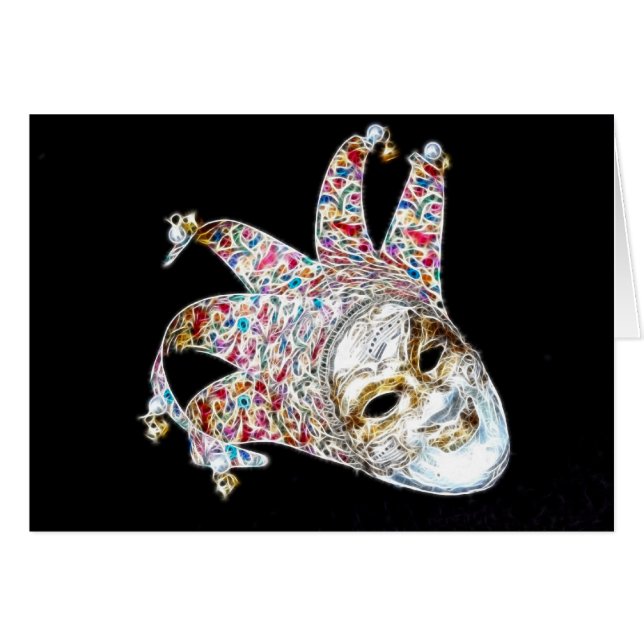 Cartão Bobo da corte Venetian (Frente Horizontal)