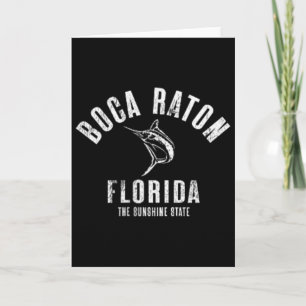 Cartão Boca Raton Flórida Praia Fl Retro Vintage Praia Fr
