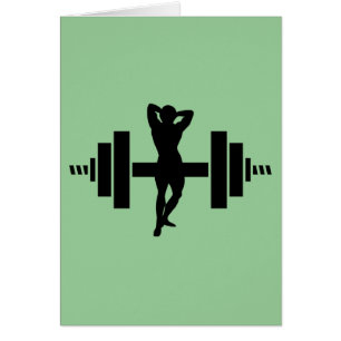 Cartão Bodybuilder fêmea