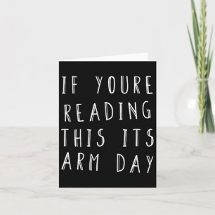 Cartão Bodybuilding Arm Day Cotação Pessoal do Treinador