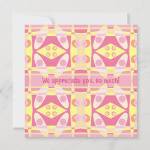 Cartão Bohemian Chintz 24 Bubblegum Amarelo Rosa Gratidão