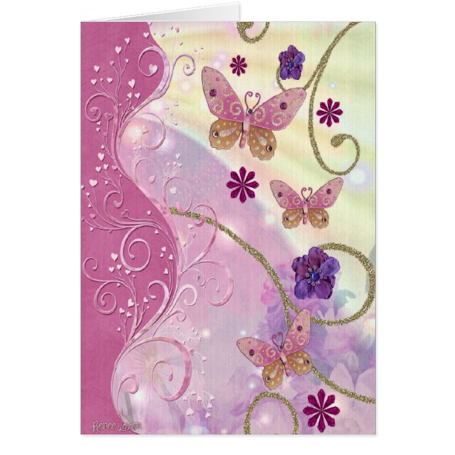 Cartão Bohemian Fairy Tale VAZIO Jeweled (Frente)