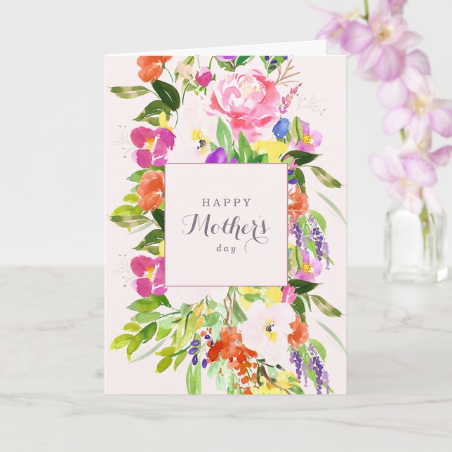 Cartão Bohemian Spring Floral Mother's Day Card (Orquídea)