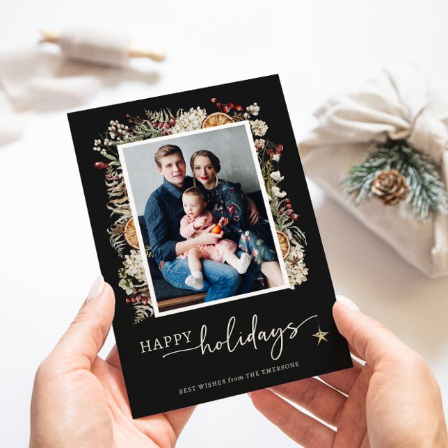 Cartão Boho Botanical Holiday (Boho Botanical Holiday Card
)